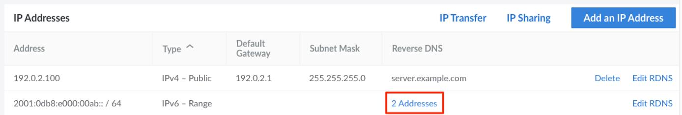 Viewing rDNS for an IPv6 Pool or Range Viewing rDNS for an IPv6 Pool or Range